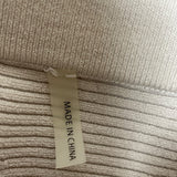 Rebecca Taylor Womens Beige Ribbed Knit Flared Skirt Sz S