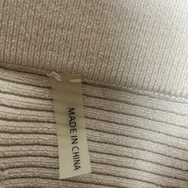 Rebecca Taylor Womens Beige Ribbed Knit Flared Skirt Sz S
