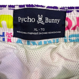 Psycho Bunny Mens Multicolor Swim Trunks Logo Print Elastic Drawstring Sz XL