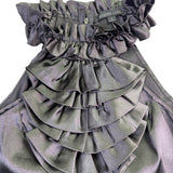 Blaque Label Womens Black Polyester Sleeveless Ruffle Halter Top Size L