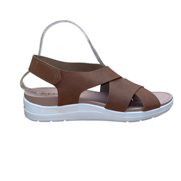 Dr. Scholls Women’s Brown Crisscross Strap Time Off Sea Sandals Size 8.5M