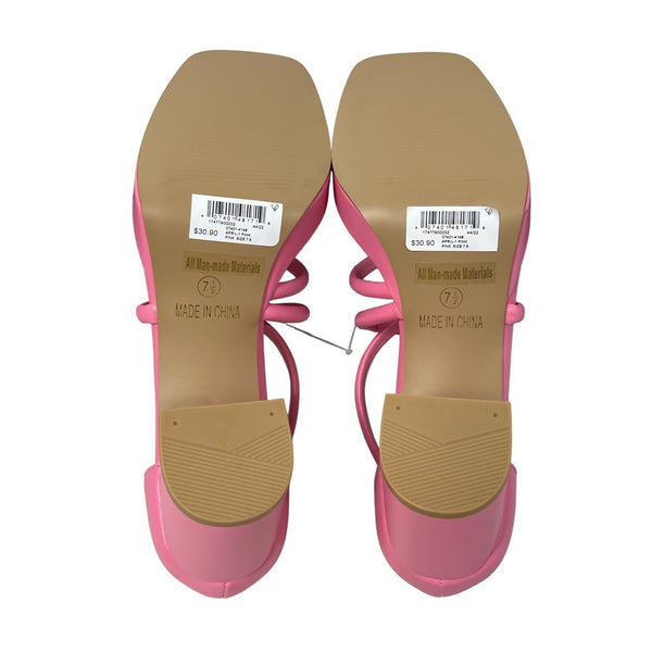 Windsor Women's April Pink Squared Toe High Heels Sz 7.5 - NWB