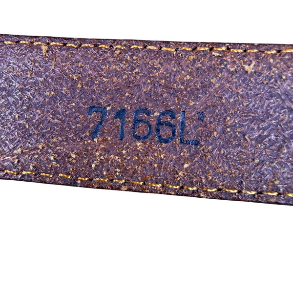 Tony Lama Tan Leather Western Belt With Silver Buckle Embossed Floral Sz 30