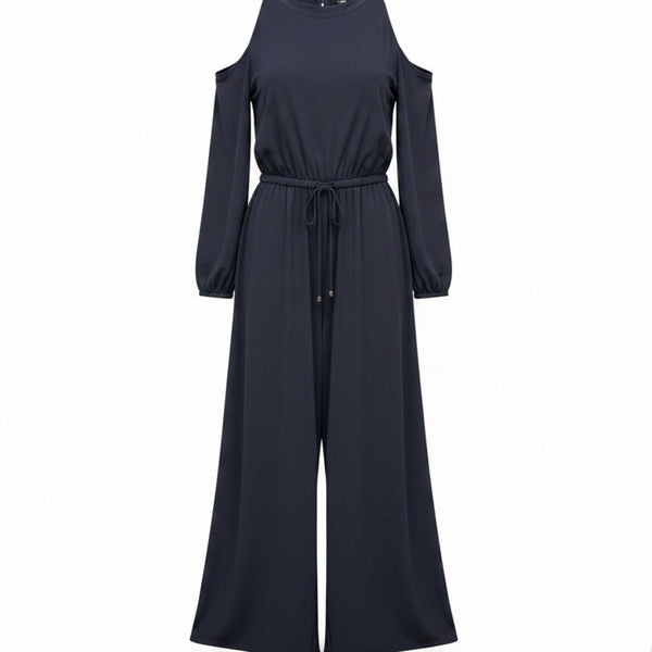 International Concepts Womens Black Cold Shoulder Jumpsuit Size S