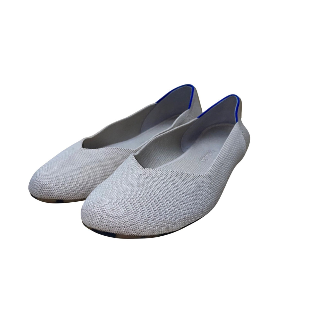 Rothys Women’s Gray & Blue Knit Recycled Material Ballet Flat Size W12