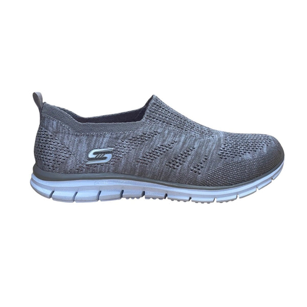 Skechers Women’s Gray Slip-On Air Cooled Memory Foam Walking Shoes Size 11
