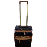 Samantha Brown Women’s Black & Brown Croc-Embossed Rolling Carry-On Luggage