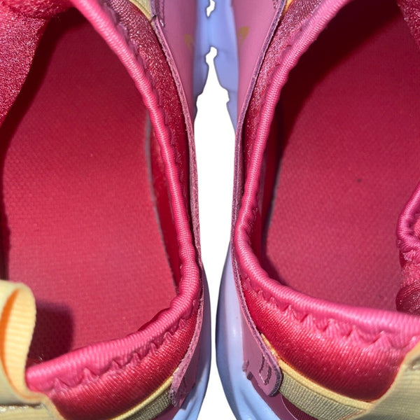 Nike Girls GS Coral Chalk Citron Pulse Flex Runner 2 Slip-On Sneakers Size 5.5Y