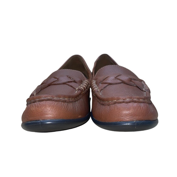 Hotter Women’s Brown Leather Comfort Sole Selena Loafers Size 9.5