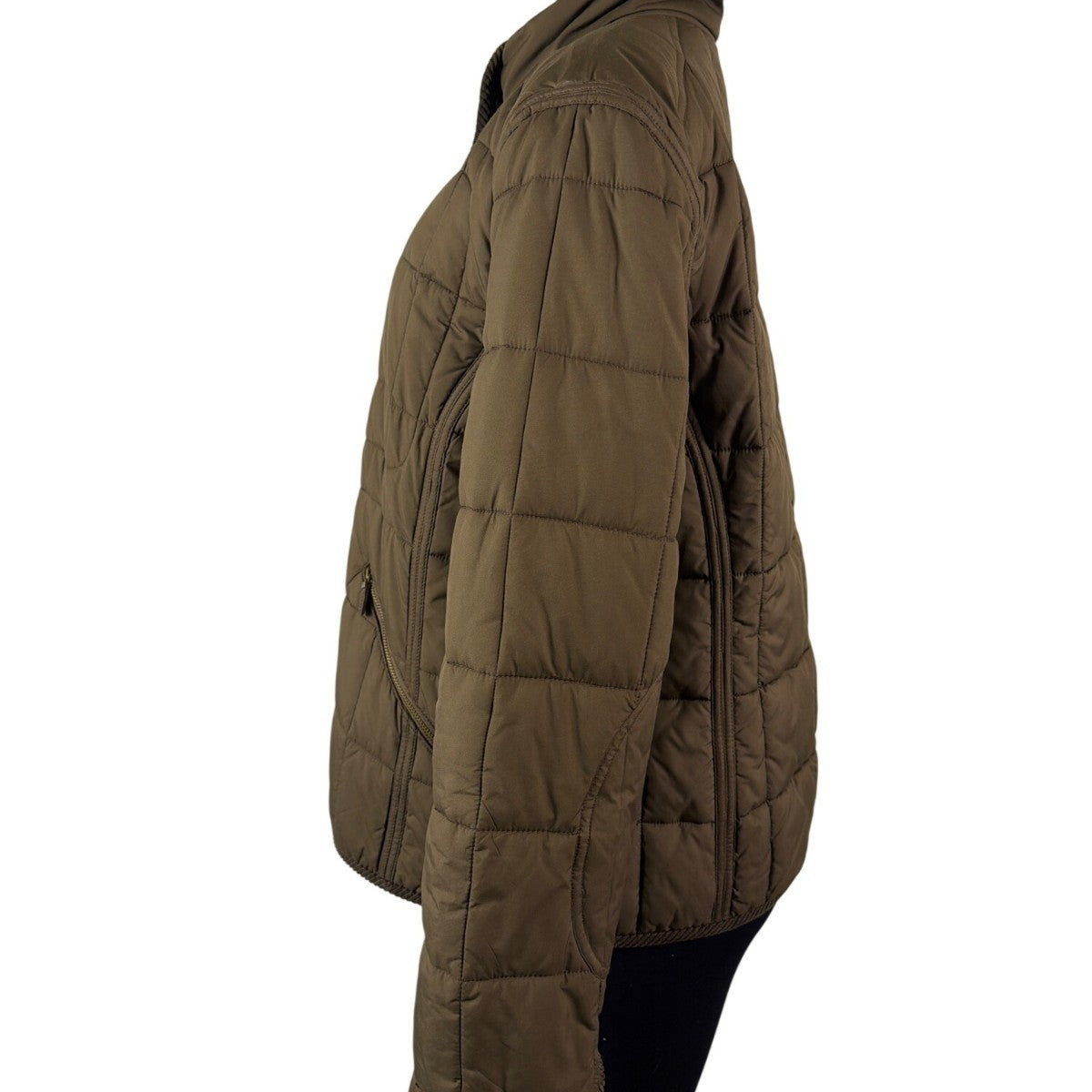 Lauren Ralph Lauren Womens Olive Puffer Jacket Quilted Snap/Zip Sz XL