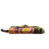 Vera Bradley Women’s Black Multicolor Quilted Floral Pattern Turnlock Wallet