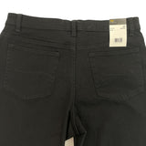Lee Womens Relaxed Fit Mid-Rise Black Capri Jeans Size 14 - New