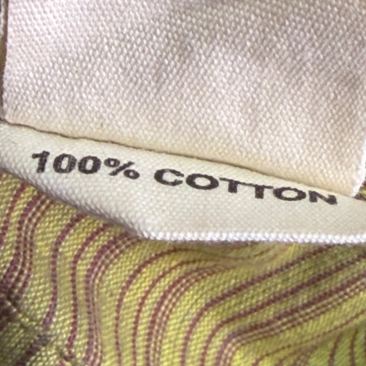 Fabindia Mens Green Striped Cotton Shirt Slim Fit Long Sleeve Size L - New