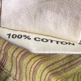 Fabindia Mens Green Striped Cotton Shirt Slim Fit Long Sleeve Size L - New