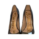 Sam Edelman Hazel Pump Pointed Toe Stiletto Black Gold Sparkle High Heels Sz 9.5