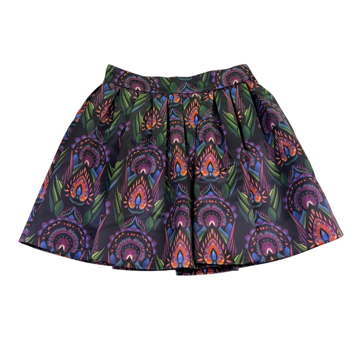 Alice + Olivia Womens Multicolor Flared Skirt Stylish Printed Design Size 6