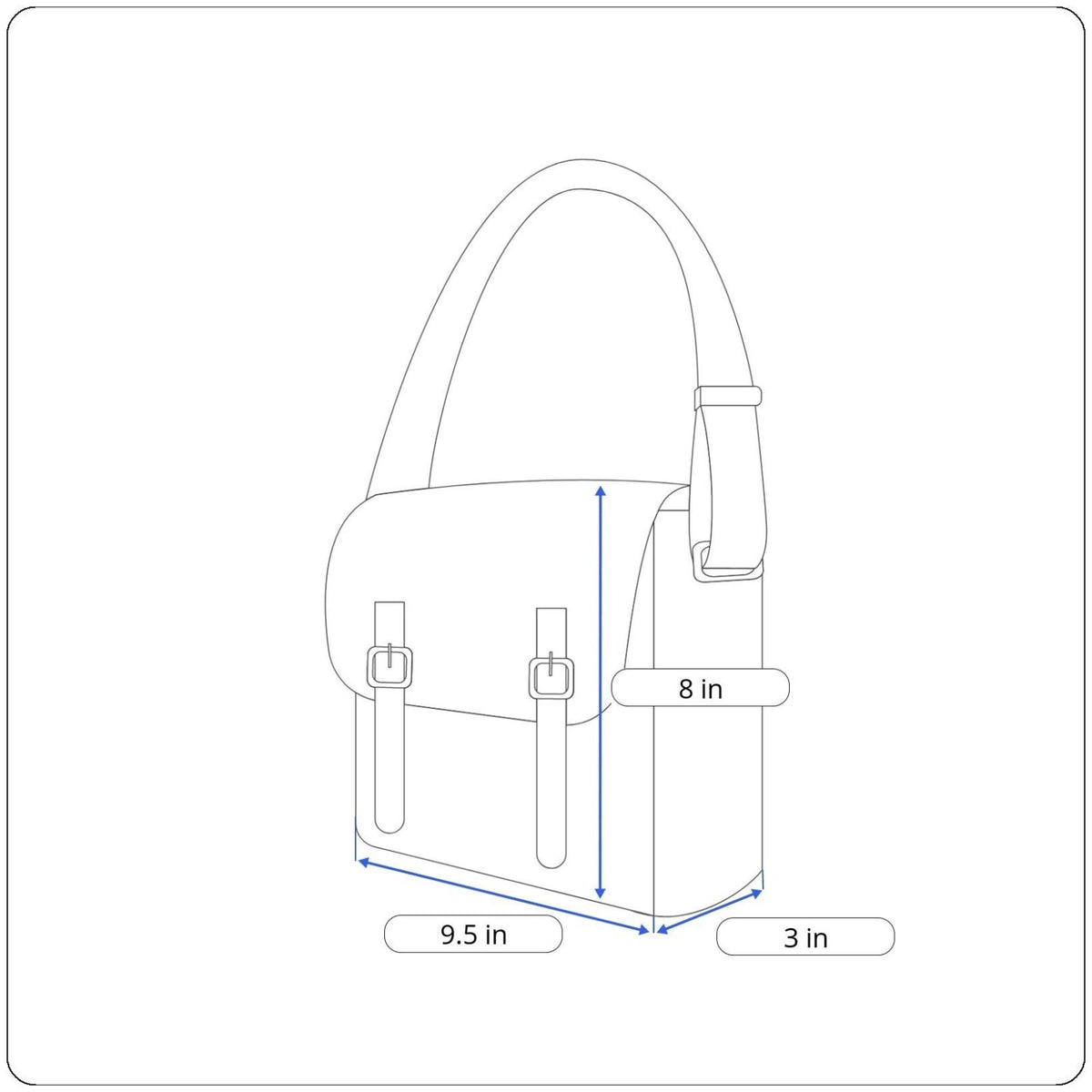 Lgin Women's Black Leather Crossbody Messenger Bag Sz M