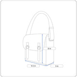 Lgin Women's Black Leather Crossbody Messenger Bag Sz M