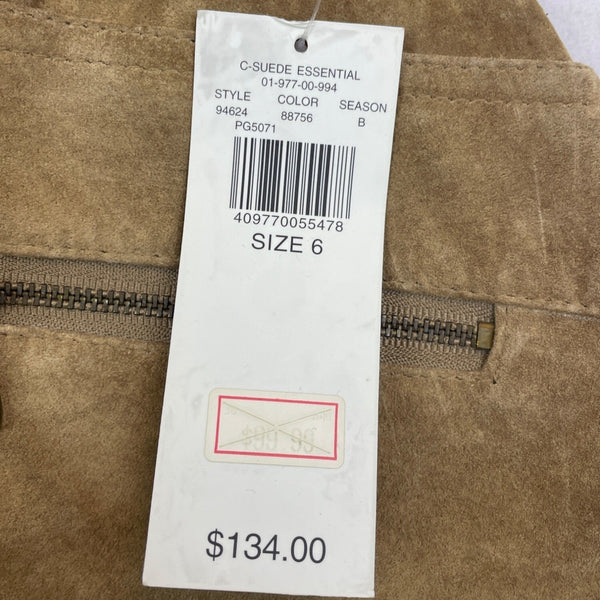 Context Women’s Tan Leather High-Waisted Flared Pants Size 6 - New