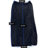 Brandon Thomas Womens Black Leather Midi Skirt With Slit Size 6