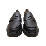 Coach Women's Black Leather With Lug Sole Elegant Slip-On Loafers Size 8B