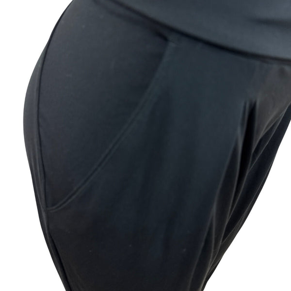 Zella Womens Black High-Waist Cropped Harem Pants Stretchy Size M - New