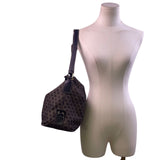 Dooney & Bourke Women’s Gray/Black Canvas Monogram Adjustable Strap Shoulder Bag