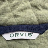Orvis Womens Green Cotton Quilted 1/4 Snap Pullover Jacket Sz XS - New