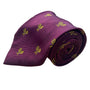 H. Stockton Men’s Purple Silk Tennis Racket Pattern Necktie Handmade England