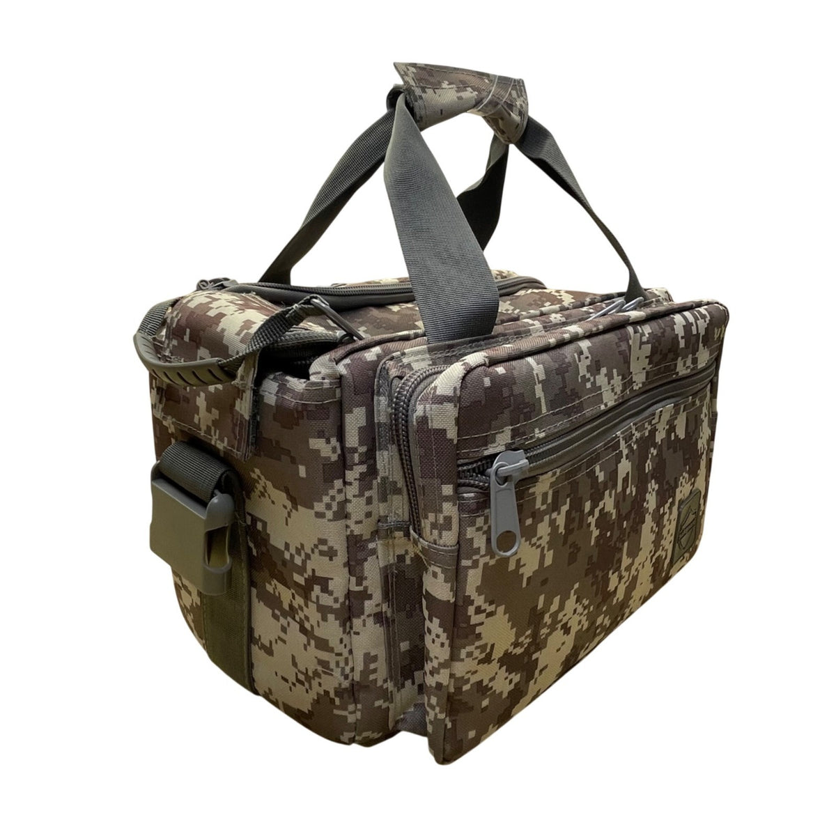 Safeguard Unisex Gray Camo Nylon Multipurpose Zipper Compartments Duffel Bag