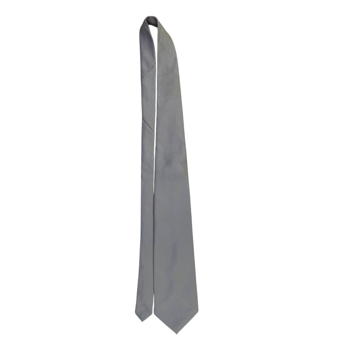 Colosseo Di Roma Mens Light Gray Polyester Patterned Necktie Classic Design
