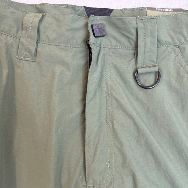 Boy Scouts Men’s Convertible Cargo Pants Green D-Ring Sz Adult Small - New