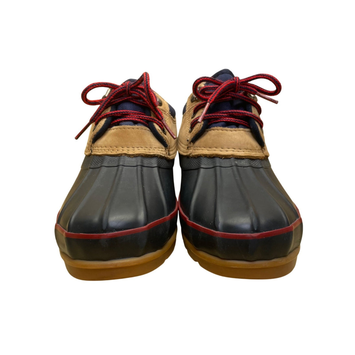 Lands End Men’s Brown & Blue Rubber Water-Resistant Outdoor Duck Shoes Size 9