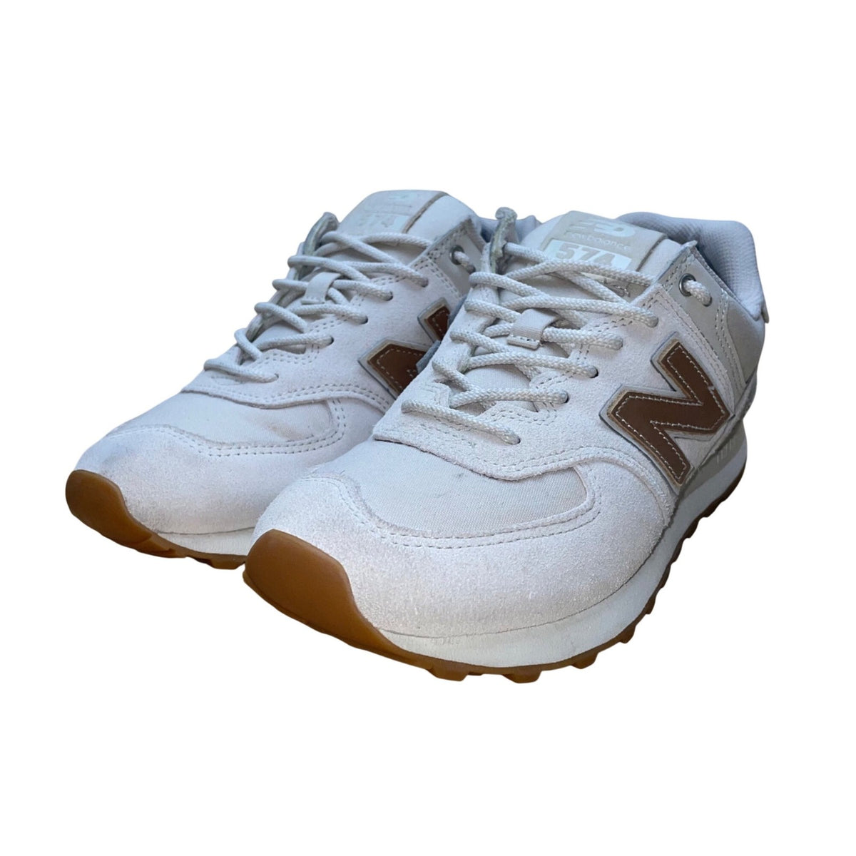 New Balance Women’s White Suede ENCAP 574 Casual Retro Sneakers Size 7