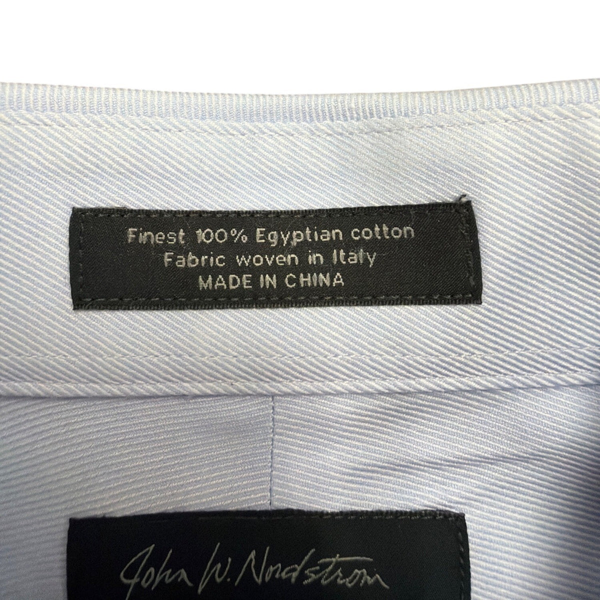 John W. Nordstrom Mens Light Blue Dress Shirt Traditional Fit Sz15.5