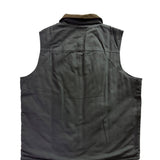 John Blair Mens Grey Vest With Corduroy Collar Durable Warm Style Sz L