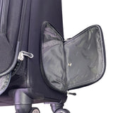 Delsey Unisex Black Expandable Spinner Wheels Rolling Travel Suitcase  Luggage