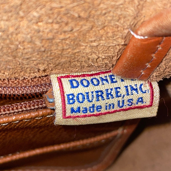 Vintage Dooney & Bourke Women’s Brown Pebbled Leather Adjustable Crossbody Bag