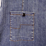 Sweet Princes Womens Blue Denim Sleeveless Dress With Zippered Front Size L
