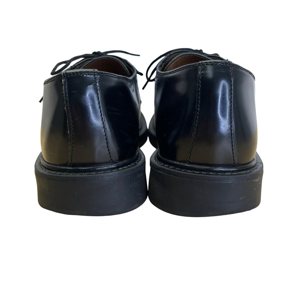 Stacy Adams Men’s Black Leather Lace Up Bike Toe Oxford Shoes Size 10.5M