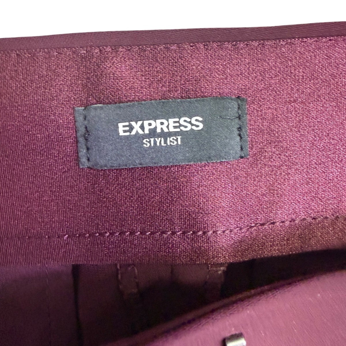 Express Womens Burgundy Wide-Leg Pants Recycled Polyester Blend Size M