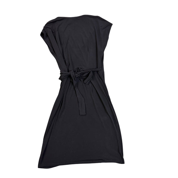 Maggy London Womens Black Wrap Dress Elegant Ruched V-Neckline Size 12