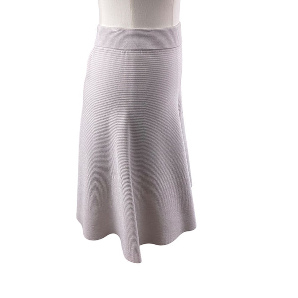 Rebecca Taylor Womens Beige Ribbed Knit Flared Skirt Sz S