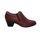Clarks Women’s Brown Faux Leather Block Heel Emily2 Reyna Ankle Booties Size 10