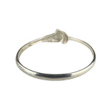 Sterling Silver Ladies Hinged Bracelet Elegantly Designed Modernist Style