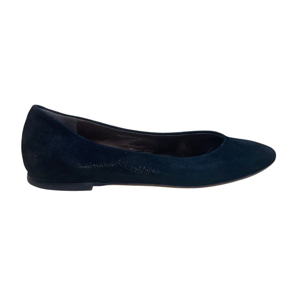 AGL Women’s Black Suede Leather Sole Slip-On Ballet Flats Size 37.5
