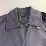Banana Republic Womens Navy Trench Coat Polyester Fabric Belt Tie Petite Size S