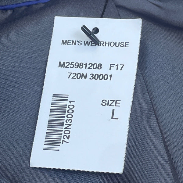 Pronto Uomo Mens Black Faux Leather Quilted Vest With Pockets Sz L - New
