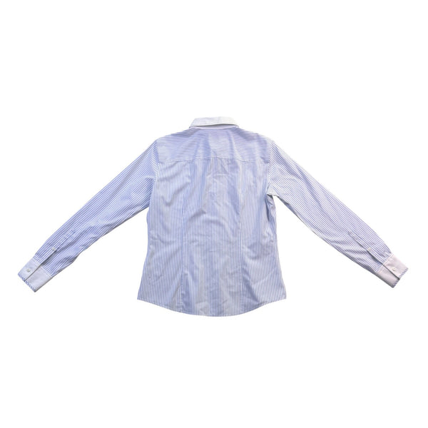 Brooks Brothers Womens Blue & White Non-Iron Fitted Striped Shirt Size 4