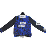 Nina Leonard Womens Black & Blue Leopard Print Turtleneck Sweater Size M